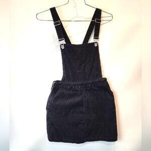 Divided Black Corduroy Skirt Romper Overall  Womens Size 6
